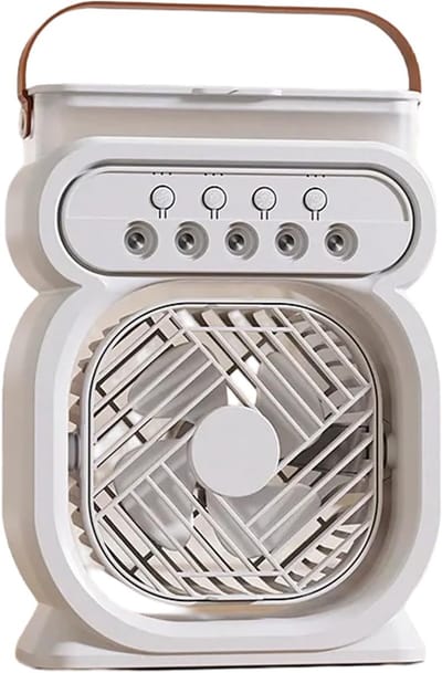 Draagbare Airco - Mini Koeler - Persoonlijke Koeling - Grote Watertank - 450ml - Wit