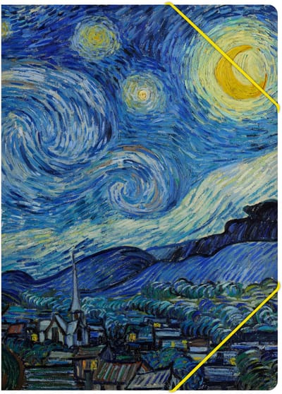 Lanzfeld Van Gogh - Documentenmap A4 - Met Elastiek - Starry Night - A4-formaat
