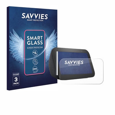 3 Stuks Savvies Screenprotector - geschikt voor Amazon Echo Show 5 (3. Gen.) - beschermfolie glas transparant