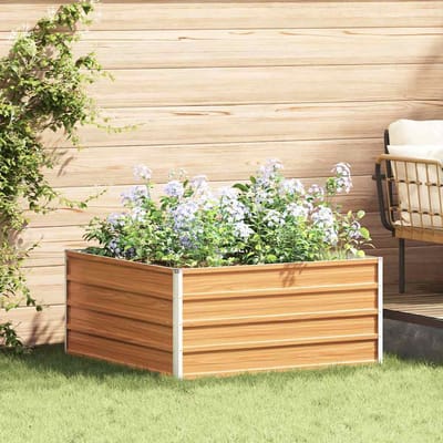 vidaXL - Verhoogde - plantenbak - Lichtbruin - 100 - x - 100 - x - 45 - cm