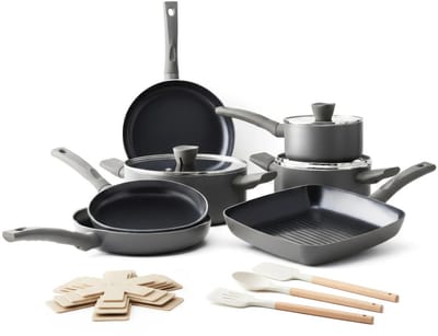 ISENVI Avon Chef du Jour Grill Pannenset Inductie - Keramisch - 17 Delig - PFAS, PTFE Vrij - Alle warmtebronnen