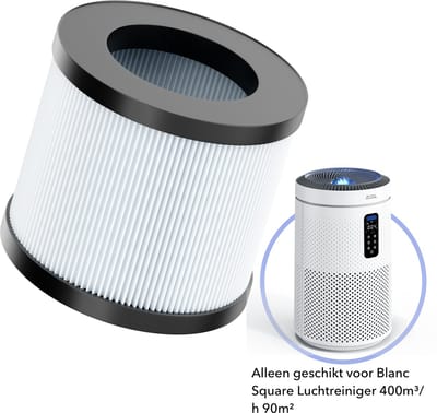 BLANC SQUARE HEPA 13 Luchtfilter voor Blanc Square Air Purifier 400m³/h 100m² - 99% effectief tegen huisstofmijt, hooikoorts, allergie, stof