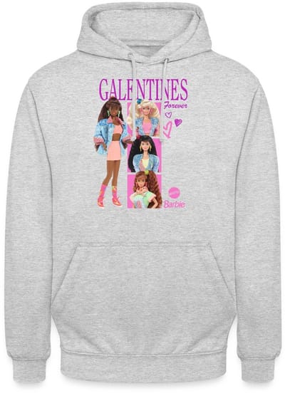 Barbie Galentines Ontwerp Hoodie Unisex