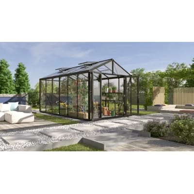 Vitavia Tuinkas Zeus Comfort 11900 - Veiligheidsglas 3mm + Polycarbonaat 10mm - Zwart - 258x465x250cm