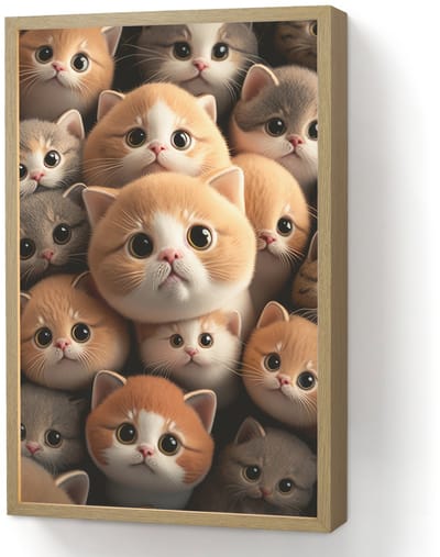 Nachtlampje 40x60 cm - Kinder lamp - Katten - Huisdieren - Kitten - Design - Jongens - Meisjes - Tafellamp kinderkamer draadloos - Slaapkamer lampje - Bedlamp kinderen - Kinderlampje - Wandlamp babykamer - Nachtlampjes