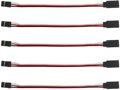 5 Stuks 6" 150mm Servo Extension Kabels, 3-Pin Verlengkabels 22AWG voor RC Vliegtuigen en Modelbouw