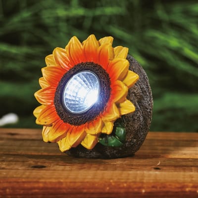 Solar Zonnebloem Tuinlamp – 2 Witte LED’s – Koel Wit – 5 X 8 X 8,6 Cm – Op Zonne-Energie – Automatisch Aan Bij Schemer – Decoratieve Buitenverlichting Voor Tuin En Balkon [11762C]