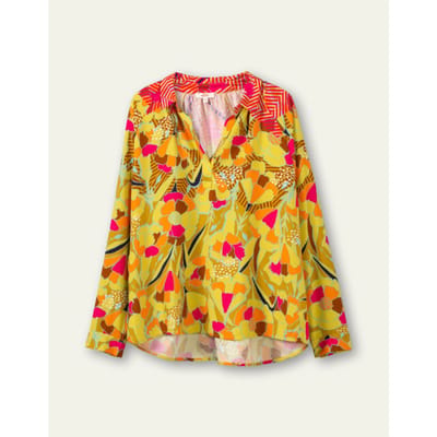 Oilily Bamboo Blouse - Lange Mouwen - Blouses - Viscose - Dames - Regular Fit - Groen - 36