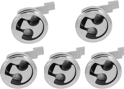 Sleepwagen peddelslot - Vloergesp luikgrendel - Veilig luiken sluiten - Verzonken hefhendel - 60 mm diameter - Zilver