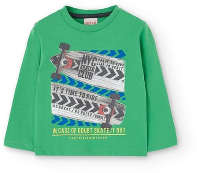 Boboli Knit T-shirt Met Lange Mouwen Groen 12 Months Jongens