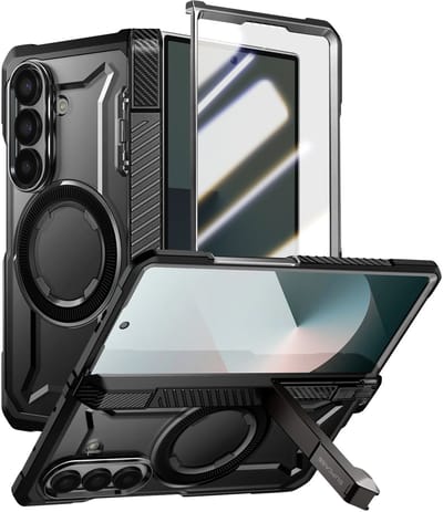 Supcase Ub Grip Case geschikt voor Samsung Galaxy Fold 7 hoesje met screenprotector - Geschikt voor MagSafe - Zwart