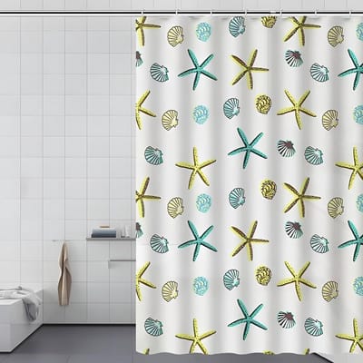 Famanu – Douchegordijn 200 x 220 cm – waterdicht anti-schimmel antibacterieel + 12 ringen (wit)