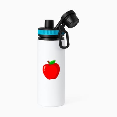 Hacebo® - Rode appel waterfles met draaidop blauw - Appel - fruit liefhebbers - Fruit - vrucht - gezond eten - water fles - 850ML