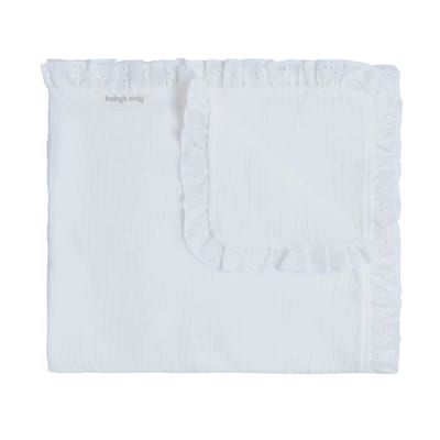 Baby's Only Wiegdeken - Baby deken Calm - Deken voor in de wieg of co-sleeper - Dekentje voor jongens en meisjes - 0.6 TOG - Lente & zomer deken - 70x95 cm - Wit - 100% katoen
