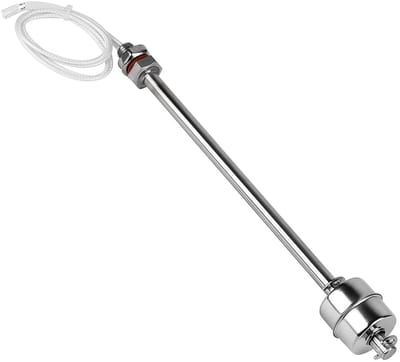 RVS vlotterschakelaar 200 mm, verticale waterniveau sensor, M10, waterniveau controller 0 ~ 230 V, perfect voor pompsystemen en irrigatie