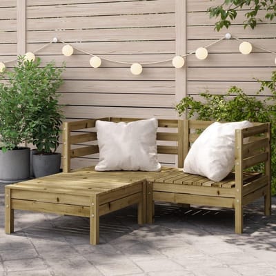 Slaapbank Grenenhout - Bank Hout - Buiten Zitten - Drukbehandeld Hout - 127 x 127 x 62.5 cm - Bruin