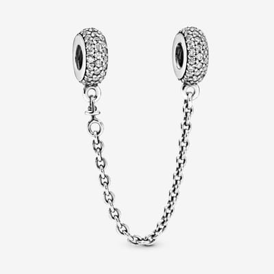 Fler® | Bedel | Past op populaire bedel armbanden (standaard-3mm) | armbandbedel | Veiligheidsketting | Bedelstopper | Anker schakel | Hangbedel Charm | 925 Sterling Zilver | Zirkonia | Kerstcadeau | Sinterklaas Cadeau | Valentijn kado