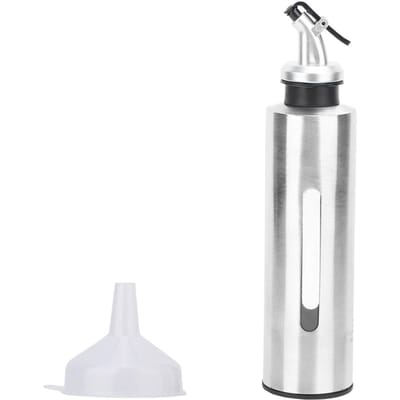 Roestvrijstalen Olieflessen Lekvrij Sojasaus Azijn Dispenser 250ml white