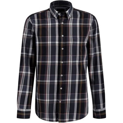 Fynch-Hatton Overhemd Bold Multi Checks Button Down Navy / male