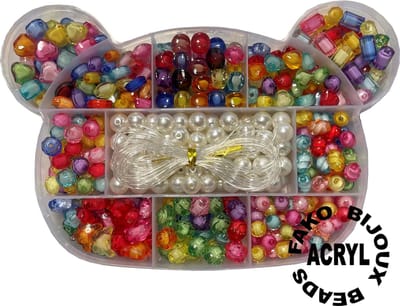 Fako Bijoux - Kralen Set - Acryl - Sieraden Maken - Serie 7 - Beer - 350 Stuks