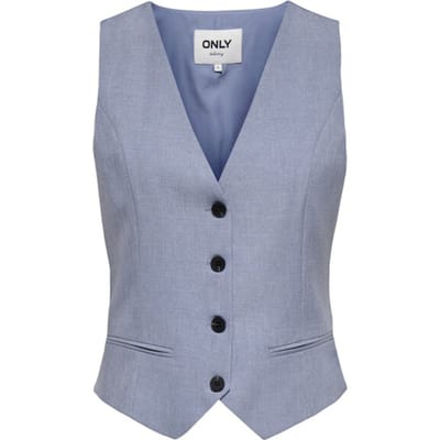 Regular fit gilet met enkelrijige knoopsluiting model 'LINDA'