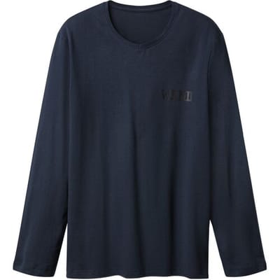 ESMARA MEN Heren slaapshirt (Marineblauw, S)