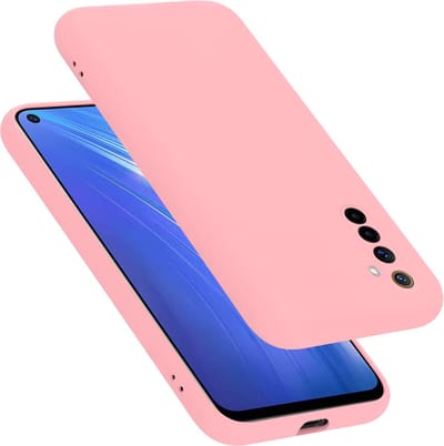 Cadorabo Hoesje geschikt voor Realme 6 4G / 6s in LIQUID ROZE - Beschermhoes gemaakt van flexibel TPU silicone Case Cover