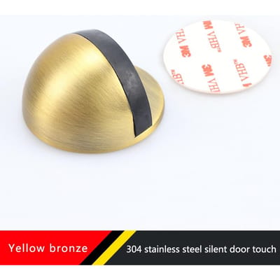 Roestvrijstalen Deur Bump Vrij Ponsen Deur Magnetische Zuiging Rubber Halve Cirkel Anti-botsing Deurzuiger Hardware Accessoires
