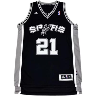 Adidas X NBA Samenwerking Spurs Duncan 21 Logo Comfortabele Pullover Basketbaljersey Unisex jersey Zwart 7912A-304-K9169 M black