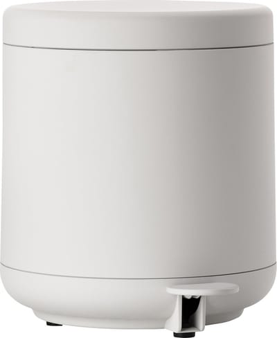 Zone Denmark Ume Pedaalemmer - Prullenbak Badkamer Softclose - Afvalemmer Klein - Toilet & Badkamer Accessoires - Kunststof - 4 liter - 22 x 19,5 cm - Soft Grey