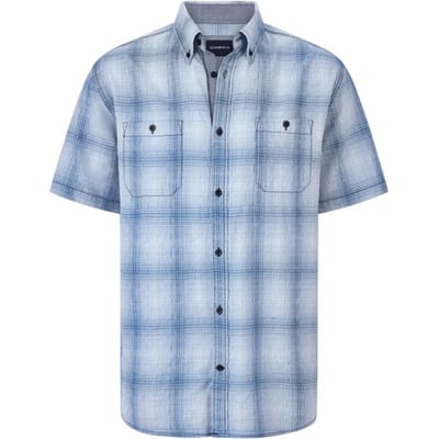 Babista herren Overhemd Met Korte Mouwen - 39/40 - lichtblauw - Plus Size