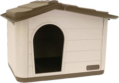 Thuys - Kattenhuis voor Buiten - Hoogwaardig Kunststof - Kattenhuis Weerbestendig - Beige - Stijlvol