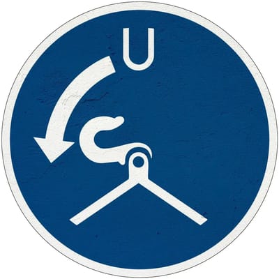 Haken lossen gebodsbord - M042 | Sign Again materiaal | 15 cm