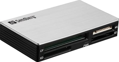 Sandberg-133-73 - USB 3.0- Multi Card Reader- Zwart- Grijs