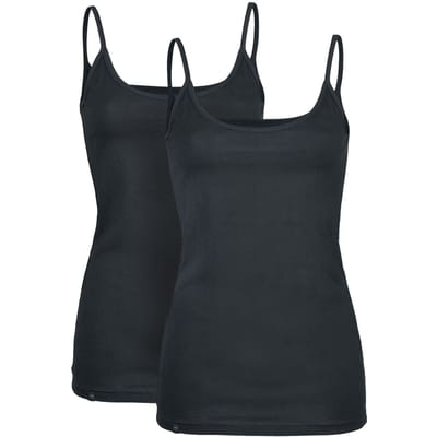 Black Premium by EMP Top - Doppelpack Tops mit Rundhalsausschnitt - XS tot 5XL - voor Vrouwen - zwart
