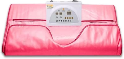 Infrarood Saunadeken - Verwarmde Lichaamsdeken - Ontspanning en Welzijn - Twee Zones Controle - 180 x 80 cm - Roze