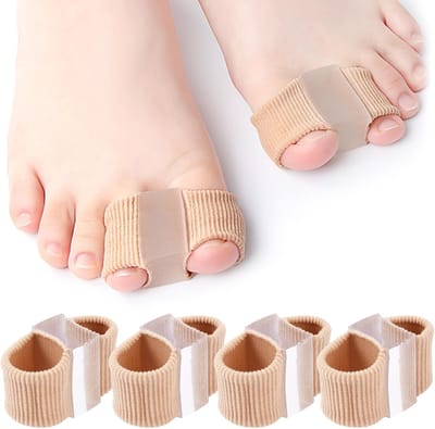 4 Stuks Teenscheiders Gel, Hallux Valgus Bunion Corrector, Overlappende Tenen en Hamertenen Correctie, 2 Maten S+L, Dubbele Lus Ontwerp, Zachte Pijnverlichting Voeten voor Dames en Heren