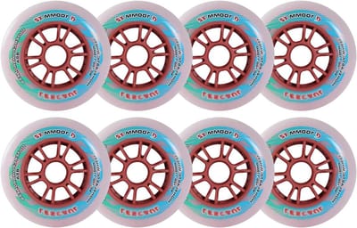 Skeeler Wielen - Vervangende Rolschaats Wielen - Soepel Skaten - Dubbele Hardheid - 100mm 8-Pack - Rood