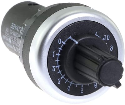 Potentiometer 5K ohm voor Frequentieomvormer IP65 - Variabele Snelheid Aandrijving, 22mm Rotary Potentiometer voor VSD en VFD toepassingen