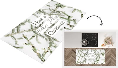 Keukenloper - Loper keuken - Winter - Kersttakken - Quote - 120x60 cm - Keukenloper vinyl