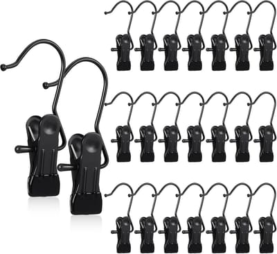 20 Stuks Sokkenclips - Metalen Kledingclip - Kledingclips Van Roestvrij Staal - Kledinghangers - Antislip Metalen Kledinghangers - Ruimtebesparend - Washaak, Reisdraagkleding - Laarzen Hoge Handdoek Muts Sokken Broek