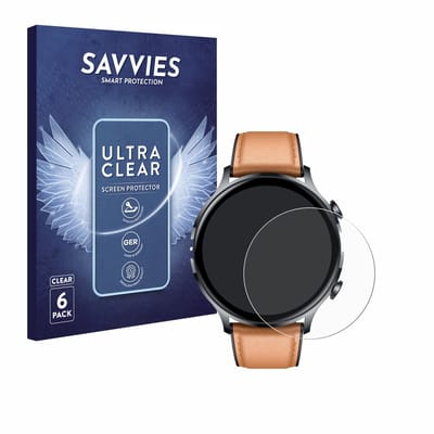 Savvies - Screenprotector voor NONGAMX Smartwatch 1.39" - Folie Beschermfolie transparant 6 Stuks