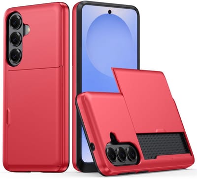 Coverup Hoesje - Geschikt voor Samsung Galaxy S26 Hoesje - Coverup Hybrid Card Slider Back Cover - Rood