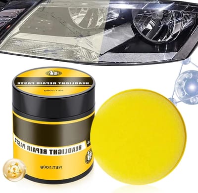 Koplamp reinigingsset - Krasverwijderaar - Auto onderhoud - Herstelt helderheid - 100g - N.v.t.