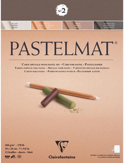 Clairefontaine Pastelmat - Papier voor Pastelkrijt - No.2 - 360 g - 18 x 24 cm - 4 kleuren