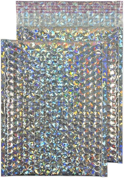 Holografische Bubbly Enveloppen C5+ Beschermend en Waterbestendig - 100 Stuks