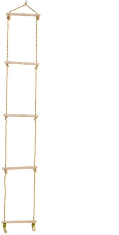 Touwladder met 5 houten sporten voor portaal h190-250cm