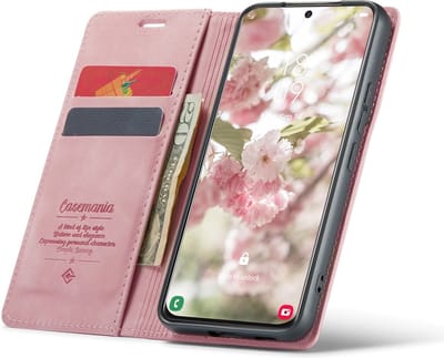 CaseMania Bookcase hoesje geschikt voor Samsung Galaxy A26 - Effen Roze - Kunstleer