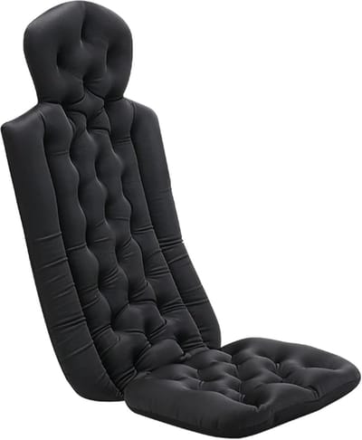 Badkussen Volledig Lichaam - Bad Accessoires - Ontspanning in Bad - Antislip Zuignap Basis - 39x32x76cm - Zwart