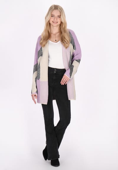 IZIA Vest Dames Lavendel crème
